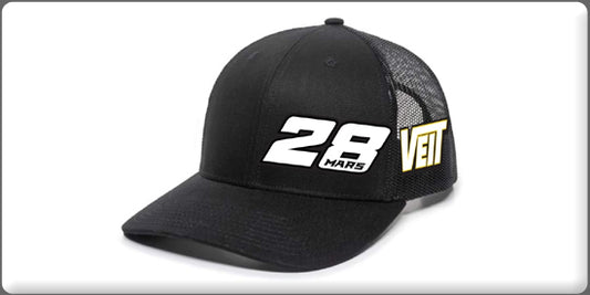 H2202B - Black / Black Mesh #28 VEIT Snapback Hat
