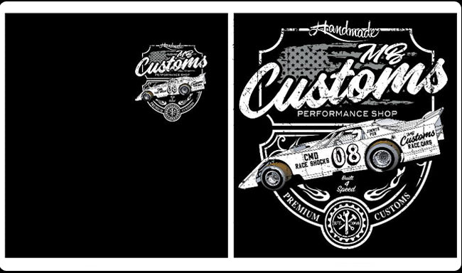 T2202B - Black MB Customs Vintage Short Sleeve Tee